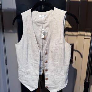NWT Madewell Linen Vest size 00